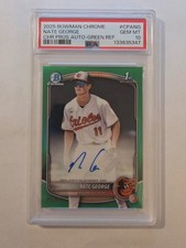Nate George Bowman Chrome 2025 Green /99 Auto