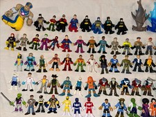 Lote grande figuras Imaginext figuras y accesorios vehículos, lote tiburones más
