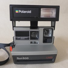 Vintage Polaroid Sun 600 LMS Instant Film Camera Tested Working with strap