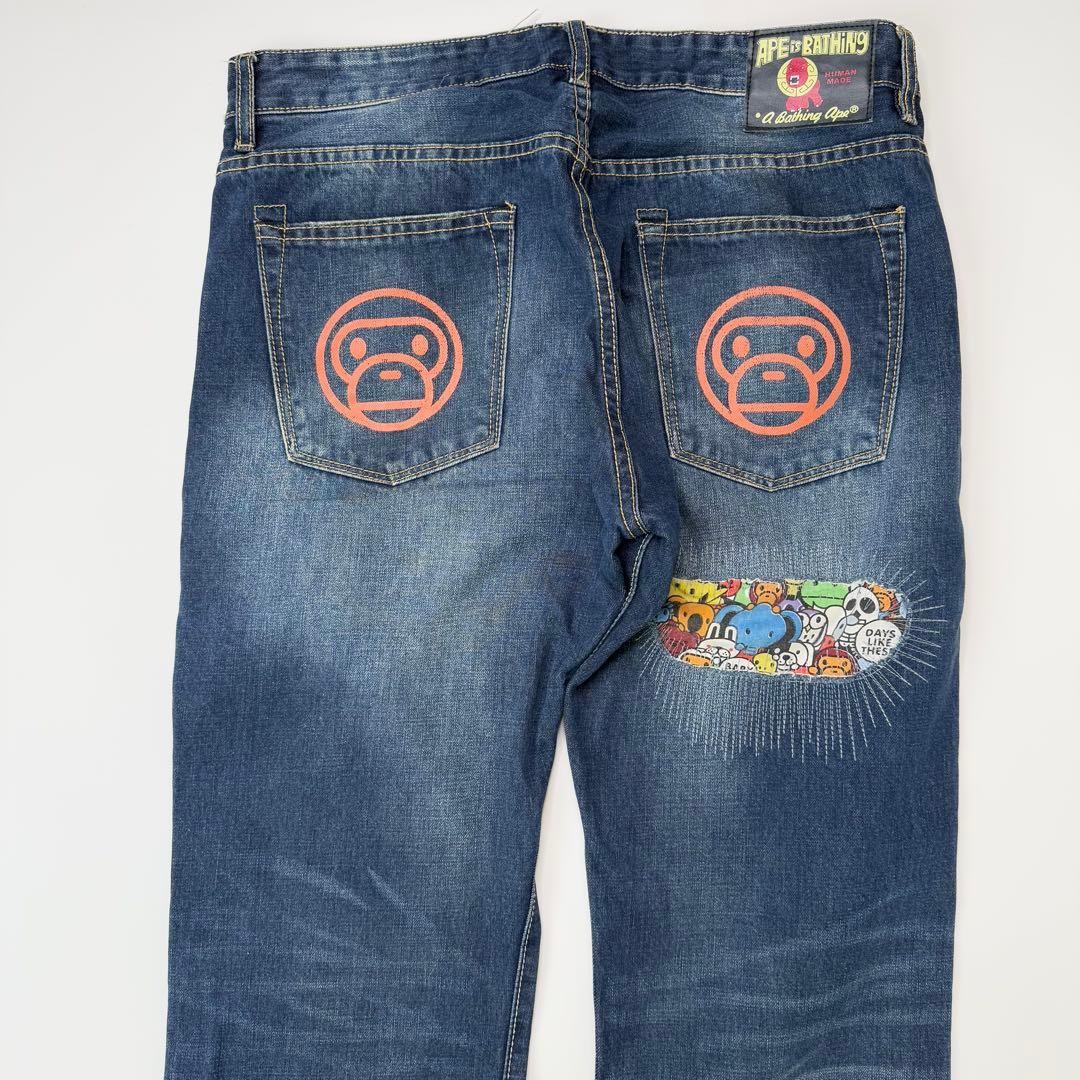 Bape Archive Damaged Denim Patchwork Excellent Us… - image 10