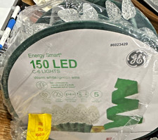 GE Energy Smart 49.6-ft 150 Warm White LED C-6 Wedding String Lights Brand New