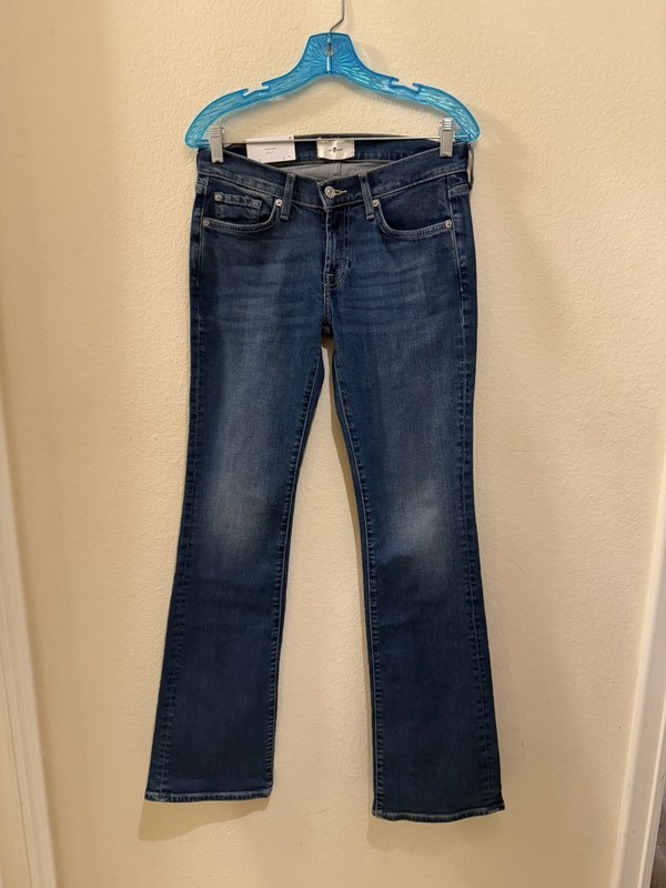 7 For All Mankind Bootcut Jeans Designer New York Dark New With Tags Size  27