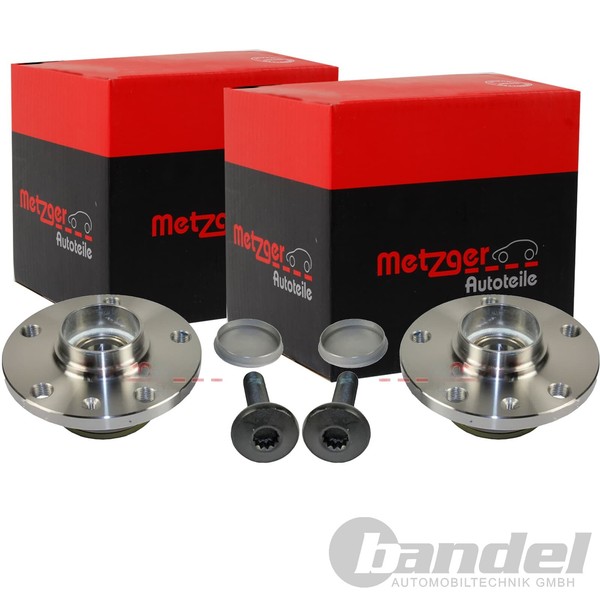 2X Metzger RADLAGER-SATZ Hinten Passend FÜR Audi A3 Q3 TT Seat Alhambra Altea-image