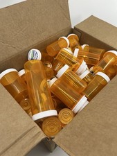 Used Medicine Bottles Box Of 55 Various Sizes Please See Attached Photos