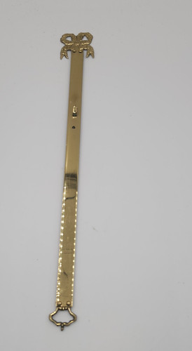 17" Vintage small brass Bow wall Plate Hanger hook picture