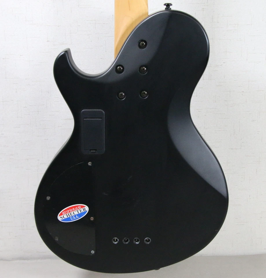 2010 Schecter Diamond Series Damien Solo-4 Satin Black Bat Inlays Electric Bass - Image 3 of 4