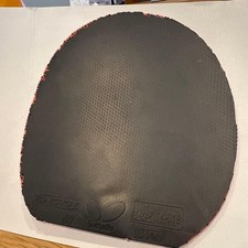 Butterfly Tenergy 80 Red Table Tennis Rubber 2.0mm - Used, 15.3x15.8cm