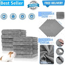 10 Pieces Guinea Pigs Blankets Hamster Fleece Cage Liners Soft Guinea Pig Acc...