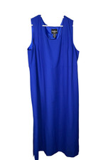 Positive Attitude Women's Sleeveless Blue Long Dress Lined 24