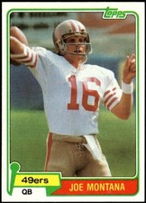 1981 TOPPS #216 JOE MONTANA RC 49ERS