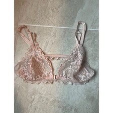 Strappy Pink Lace Bralette Size S
