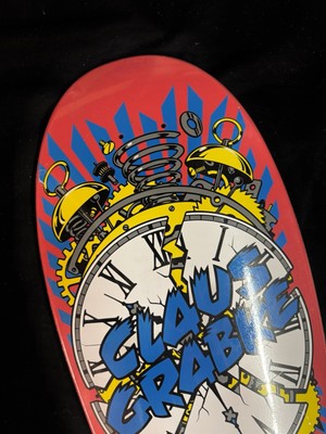 RARE Claus Grabke Santa Cruz Exploding Clock Shaped Red Reissue