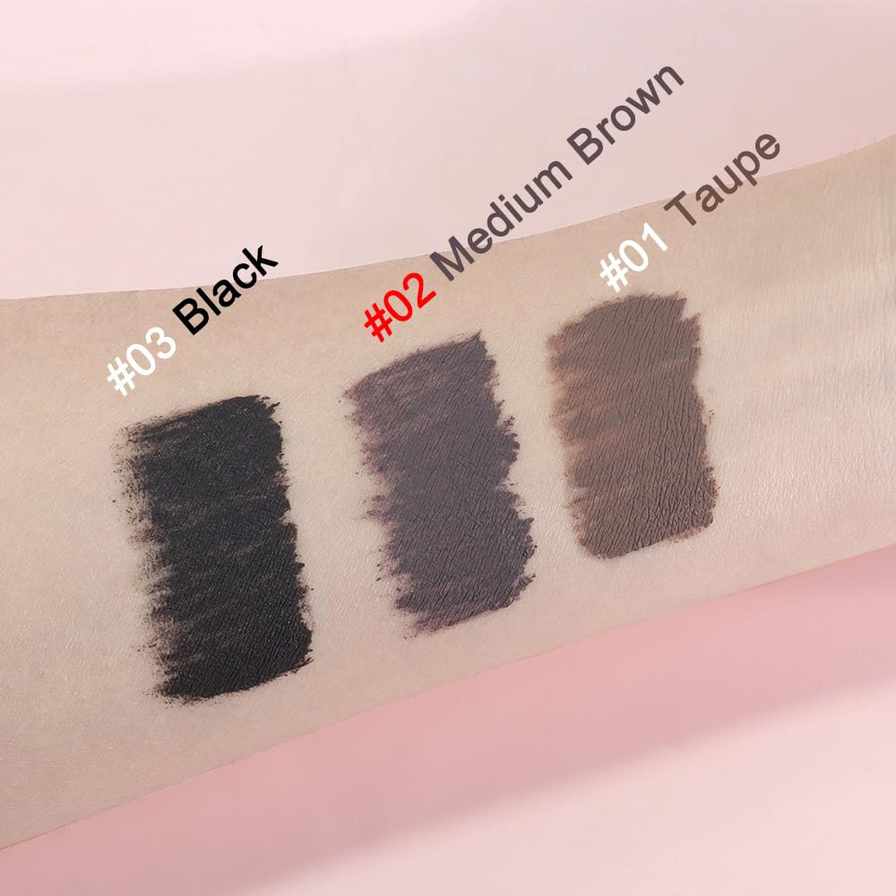 2-In-1 Tinted Brow Gel & Clear Brow Setting Glue Eyebrow Gel Kit - Strong Hold 2