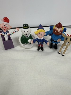 Rudolph Red-Nosed Reindeer PVC Figures Rankin And Bass Playing Mantis Toys Lot