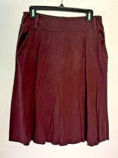 authentic women's Theory brown pocketed cotton skirt, size S
