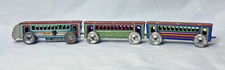 Vtg Tin Train Wind Up Litho Engine  Two Cars KT Trade Mark Made In Japan NO KEY