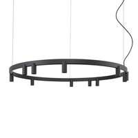 HäNgelampe Aluminium Schwarz GU10 Ø116 Cm Rund Wohnzimmer Pendelleuchte Esstisch