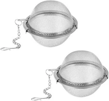 2PCS Stainless Steel Mesh Tea Infuser Diffuser Strainer Steeper For Filtering
