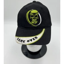 Gamer Game Over Black/Green Skull Hat Adjustable