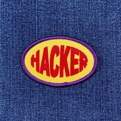 Hacker Patch - Embroidered Novelty Gift Badge 3'' (Iron On)