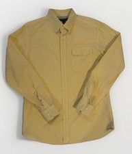 Banana Republic Men  s 15-15.5 Medium Non-Iron Soft-Wash Dress Shirt Yellow