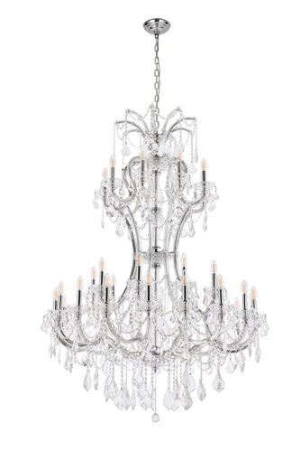 Elegant Lighting Maria Theresa 46" 36 Light Royal Crystal Chandelier - Picture 7 of 8