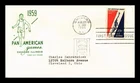 DR JIM STAMPS US COVER PAN AMERICAN GAMES CHICAGO AIR MAIL FDC HF CACHET