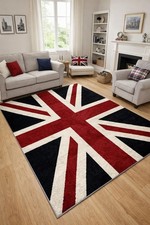Modern 120x170 Black union jack Rug Lounge Kids Trend cheap Living Room Budget