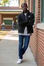 The North Face Youth XL Black Polartec Fleece Denali Full Zip Jacket Outdoor