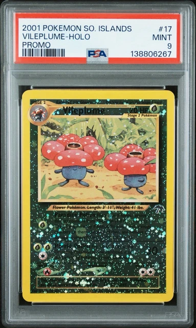 2001 Pokemon Southern Islands Vileplume Holo #17 PSA 9 Mint Promo New Cert