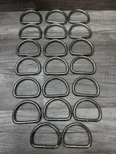 20 Pcs Metal D Ring 2 inch Welded Nickel Plated Heavy Duty Dee Ring