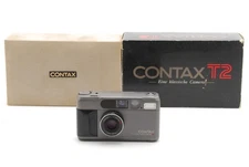 Contax T2 Titan Black 35mm Point & Shoot Film Camera [N.MINT in Box] from JAPAN