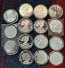 US Mint Silver Eagles - Fine Silver 1oz ￼ mixed Lot Of 15 ￼Canadian,￼ ￼￼ Buffalo