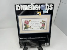 Dimensions  The World Is Full of Beauty Stamped Cross Stitch Kit  16x8 Flowers