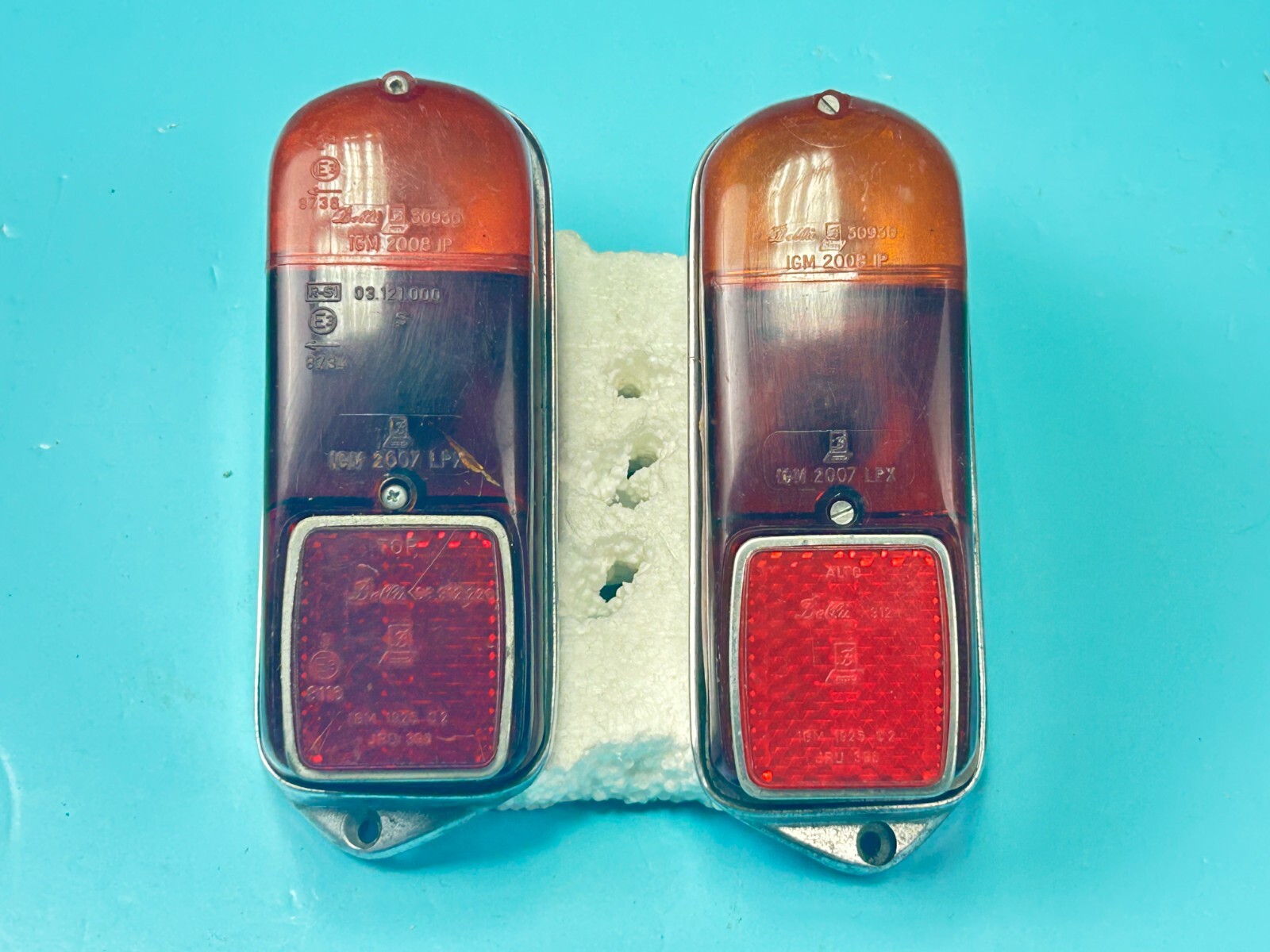 Fiat 500D 600D Multipla Bellù Tail Light Assembly Set # 2 Genuine NOS