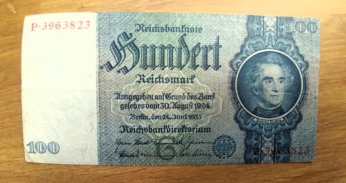Germany (Deutshland) 100 Reichsmark Third Reich 1935 P Serie Banknote Unstamped