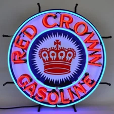 Neonetics 5CROWN Red Crown Gasoline Handmade 24 Inches Neon Sign