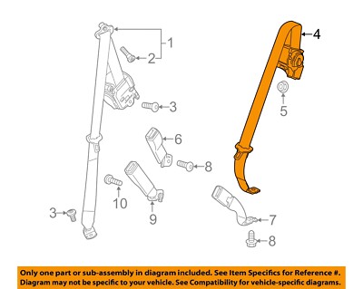 GM OEM 17-19 XT5 Restraint Systems Rear Seat Belts-Center Belt Assy 84572049
