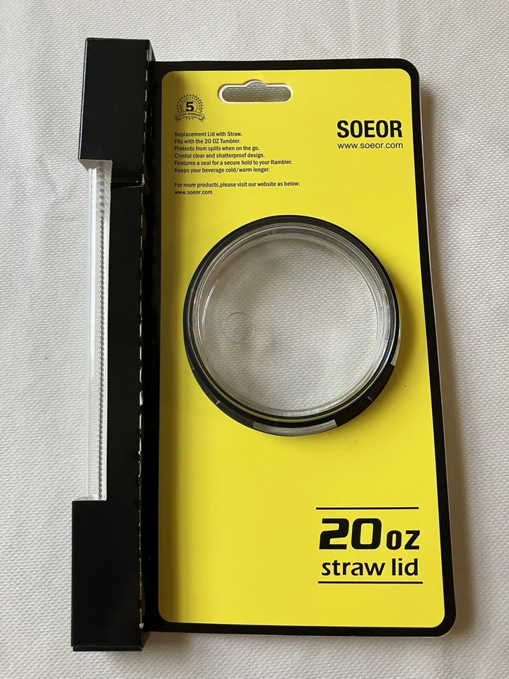 Tapa a prueba de derrames con pajita para 20 OZ Rambler, vaso SOEOR, Ozark Trail c... Foto 2 de 2