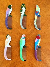 AC314 Handmade Natural Wooden Hair Comb Decoration Comb Fine Tooth Comb