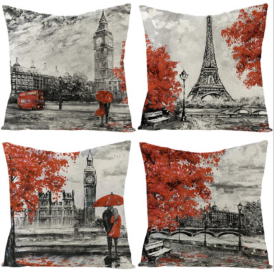 UK 18'' KISSENBEZUG RETRO VINTAGE MODERN LOVE LONDON NEUHEIT Kissenhülle