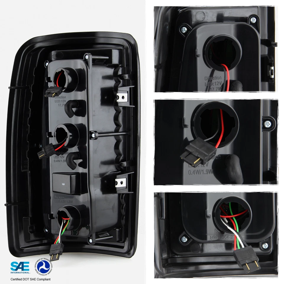 Для 2000-2006 Chevy Suburban Tahoe GMC Yukon полный светодиодный C-трубка красный прозрачный задний фонарь - Изображение 3 из 4