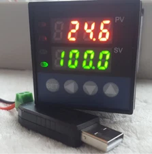 USB PC RS-485 Programmable PID Temperature Controller Ramp Soak Kiln 60 Segment