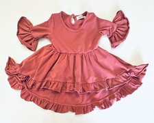 Girls Boutique Marie Nicole Clothing Mauve Ruffle Top Tunic Dress 5 Yrs Highlow