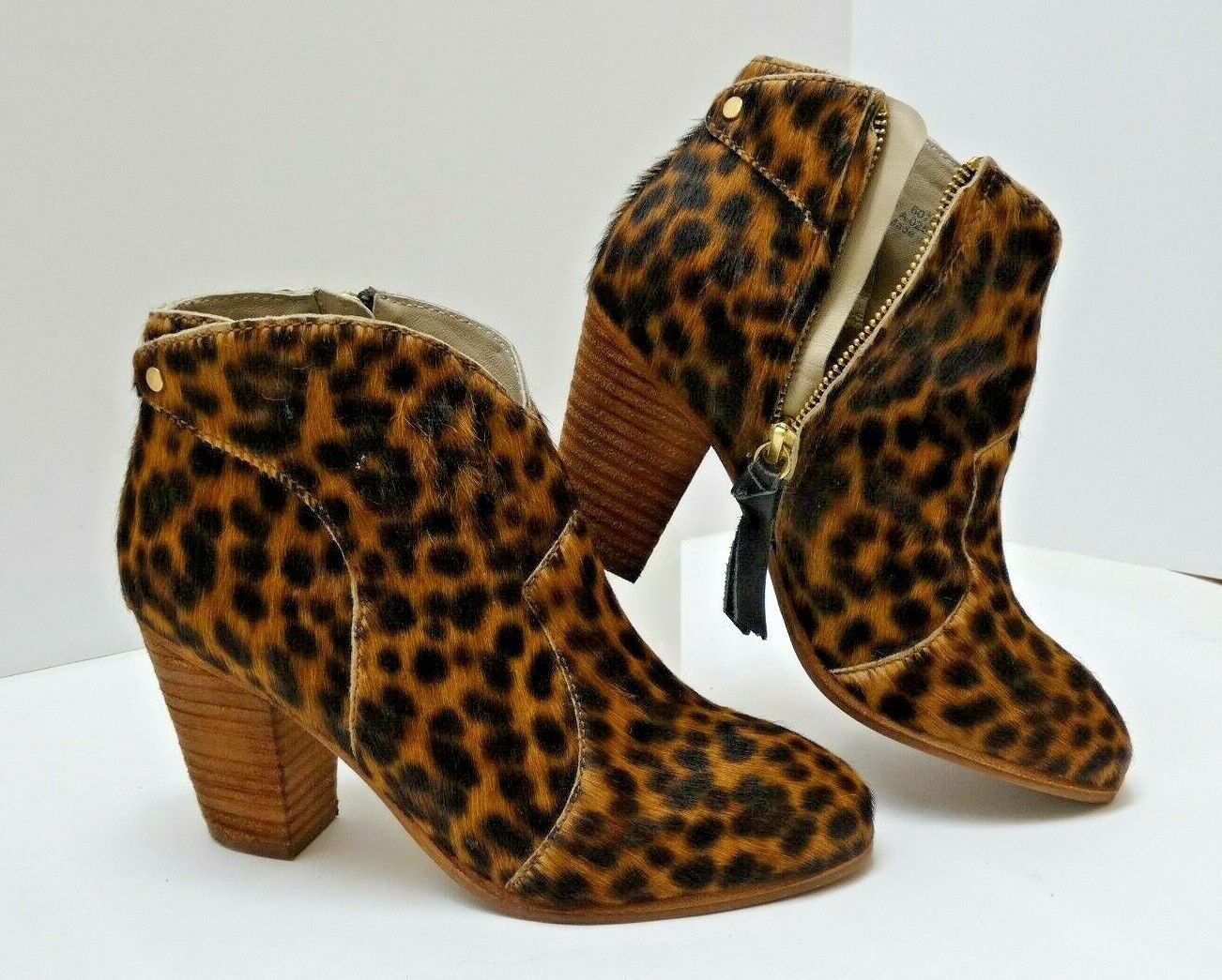 May Both Sea slug BODEN HOXTON Ankle Boots TAN LEOPARD animal print ZIP booties Women 36 / US  5.5 | eBay