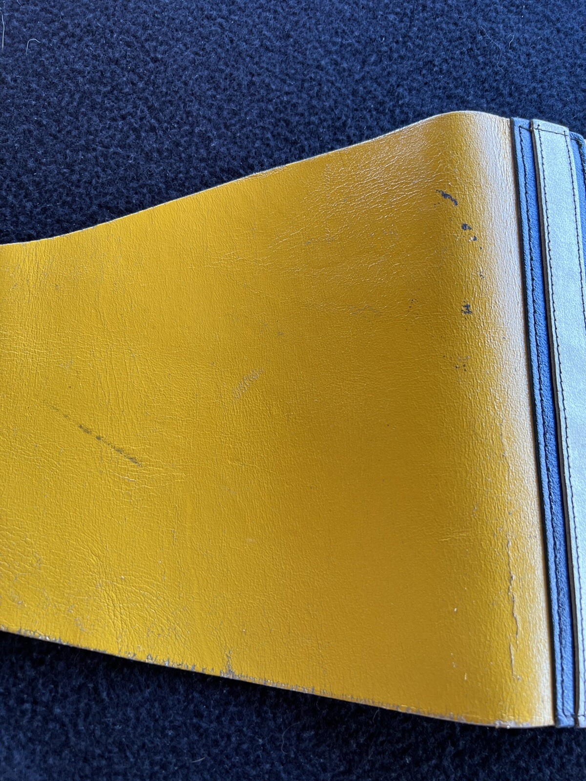 Vintage SkiDoo Snowmobile Rare Racing Kidney Leather Belt Yellow 30ish eBay