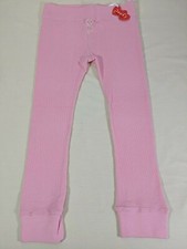 POOF Girl's Pink High Rise Faux-Snap Back-Pocket Thermal Textured Leggings sz M