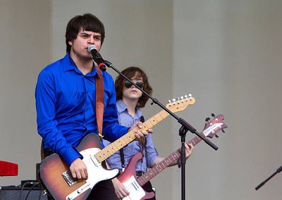 Mauricio Dur�n of Los Bunkers during 2011 Lollapalooza at Grant Pa- Old Photo 1