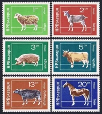 Bulgaria 2158-2163,MNH. Mi 2319-2324. Domestic animals,1974.Sheep,Goat,Pig,Horse
