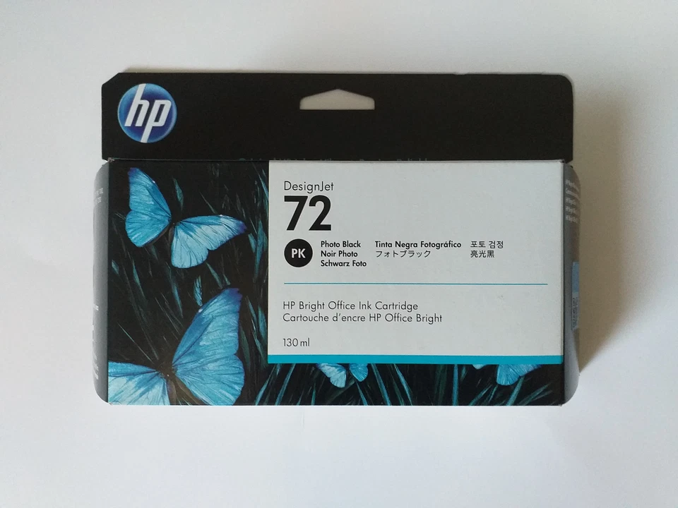 Original HP 72 Designjet Tintenpatrone C9370A Foto Schwarz Garantie JAN 2024 OVP